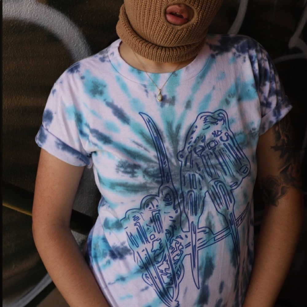 Tie Dyed 1 of 1 Freddy Kruger LA Dodgers T-shirt